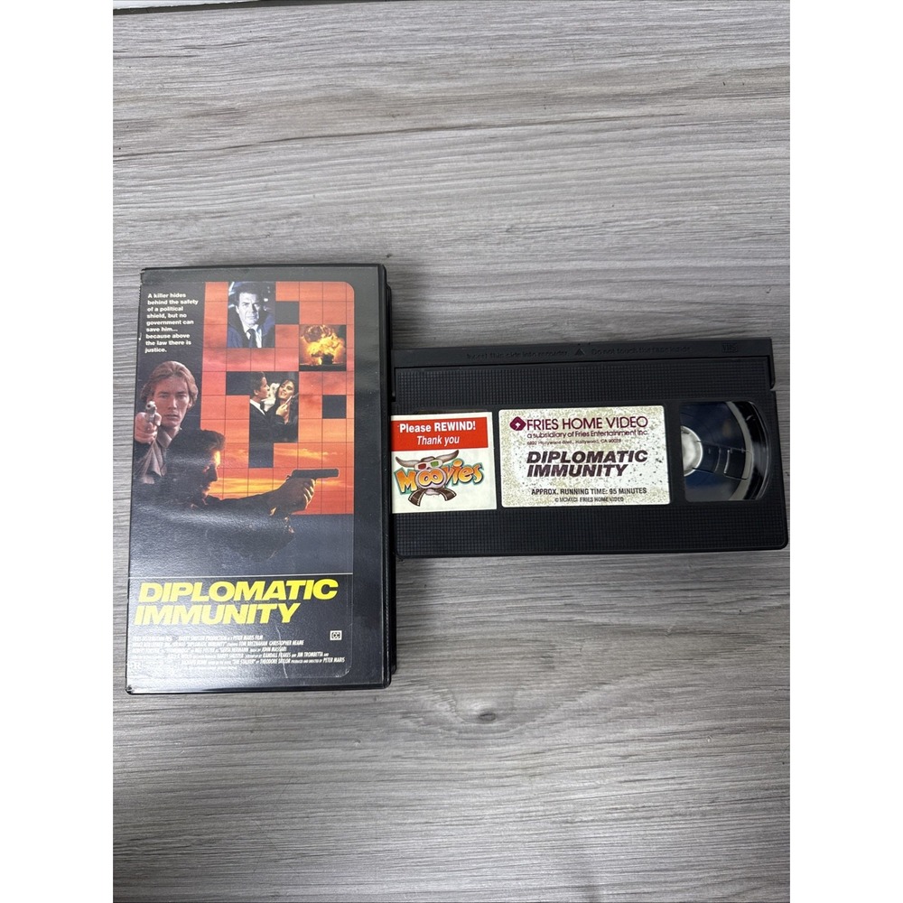 Diplomatic Immunity VHS 1991 Billy Drago Fries Home Video